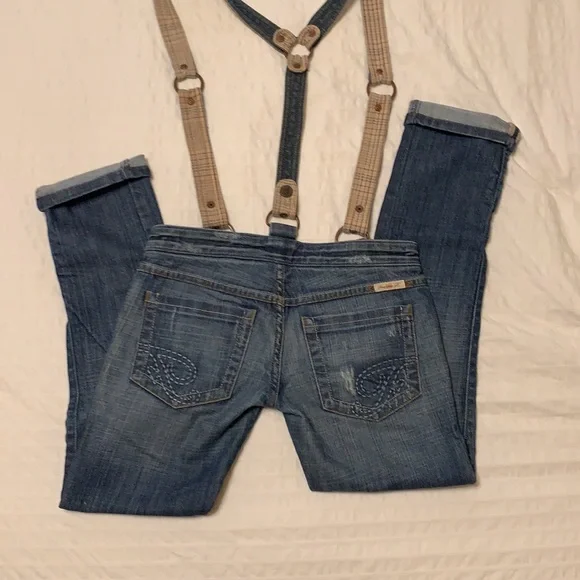 Frankie B hipster suspender jeans Y2K - Picture 7 of 12